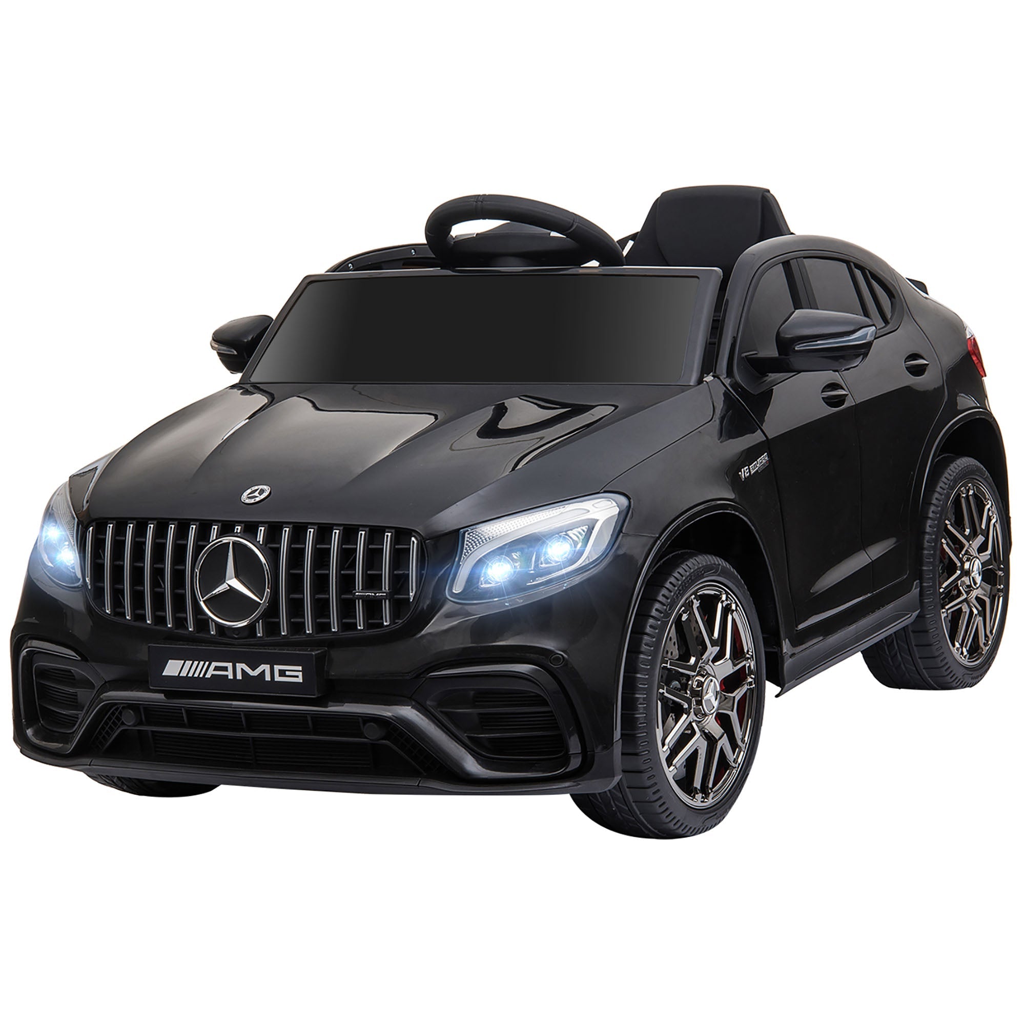 Macchina Elettrica per Bambini 12V con Licenza Mercedes GLA 45 AMG Nera