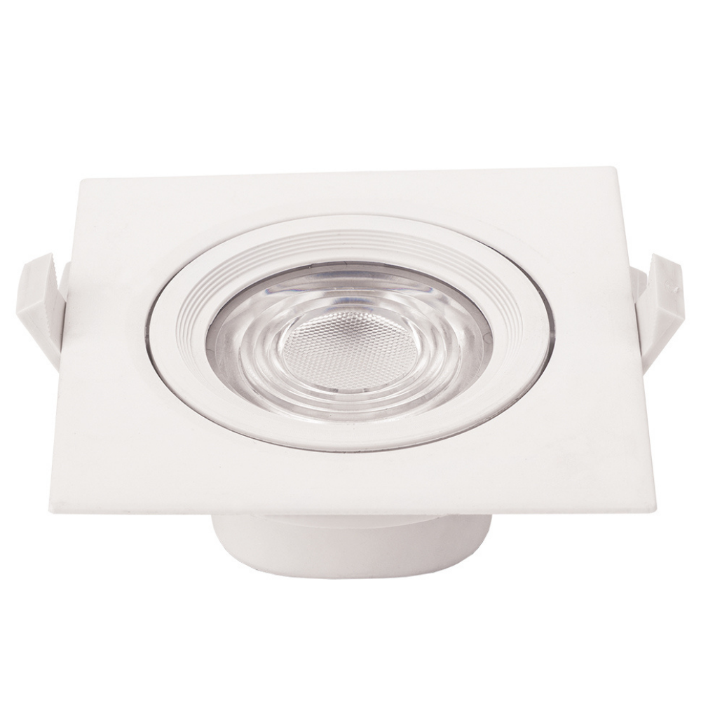 Faretto led incasso orientabile quadro soffitto 10watt driver incluso temperatura 6000k bianco freddo