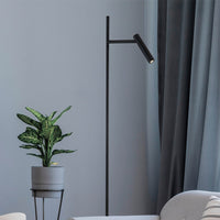 Piantana Lampada Da Terra Moderno Estudo Metallo Nero 1 Luce Led 11W