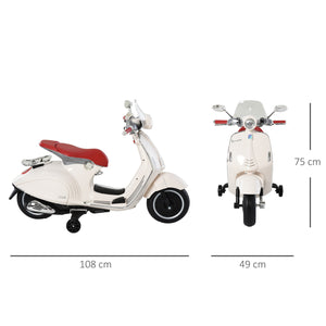 Piaggio Vespa 946 Elettrica 12V per Bambini Bianca