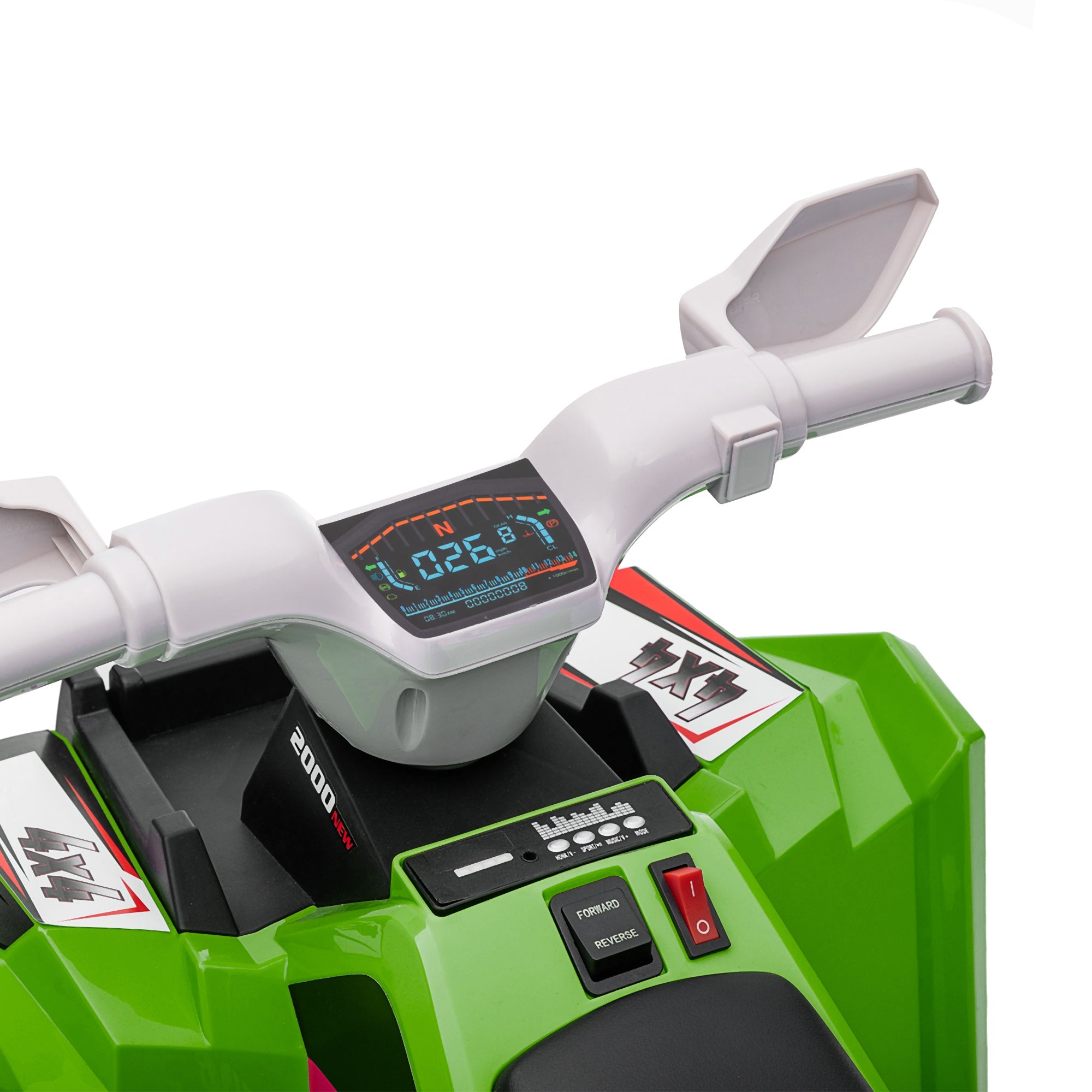 Mini Quad Elettrico per Bambini 6V Verde Grigio e Nero