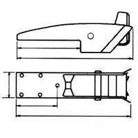 Musone di prua aisi 316 per ancore da kg 7,5 a kg 15 mm 460x76