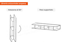 Parete soggiorno moderna, finitura Bianco Lucido e Cadiz, ZLCINFNCOMP21-1