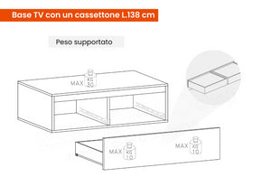 Parete attrezzata moderna di design, finitura Argilla, Bronzo e Mercure, ZLCINFNCOMPN27-1