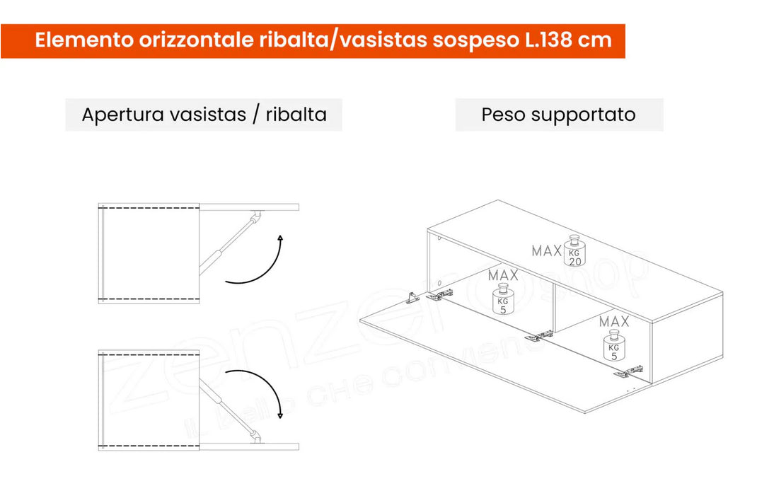 Parete attrezzata moderna di design, finitura Argilla, Bronzo e Mercure, ZLCINFNCOMPN27-1