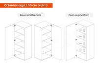 Parete attrezzata di design Made in Italy, Argilla e Mercure, ZLCINFNCOMPN38-1