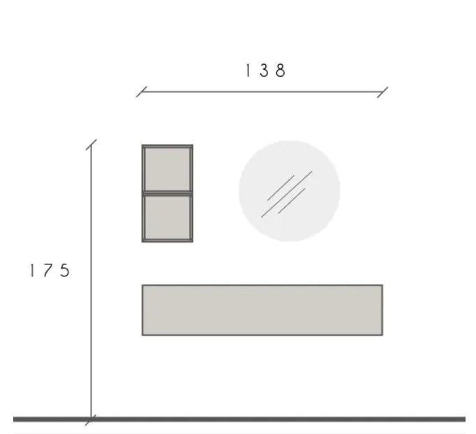 Conveniente Ingresso moderno con specchio, colore Lava, ZLCINFNCOMPN57-2