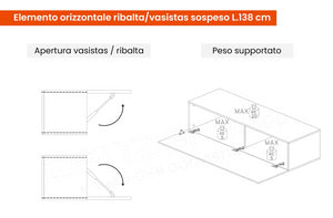 Conveniente Ingresso moderno con specchio, colore Lava, ZLCINFNCOMPN57-2