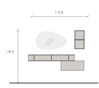 Composizione da Ingresso di design, finitura Cadiz e Argilla, ZLCINFNCOMPN61-1