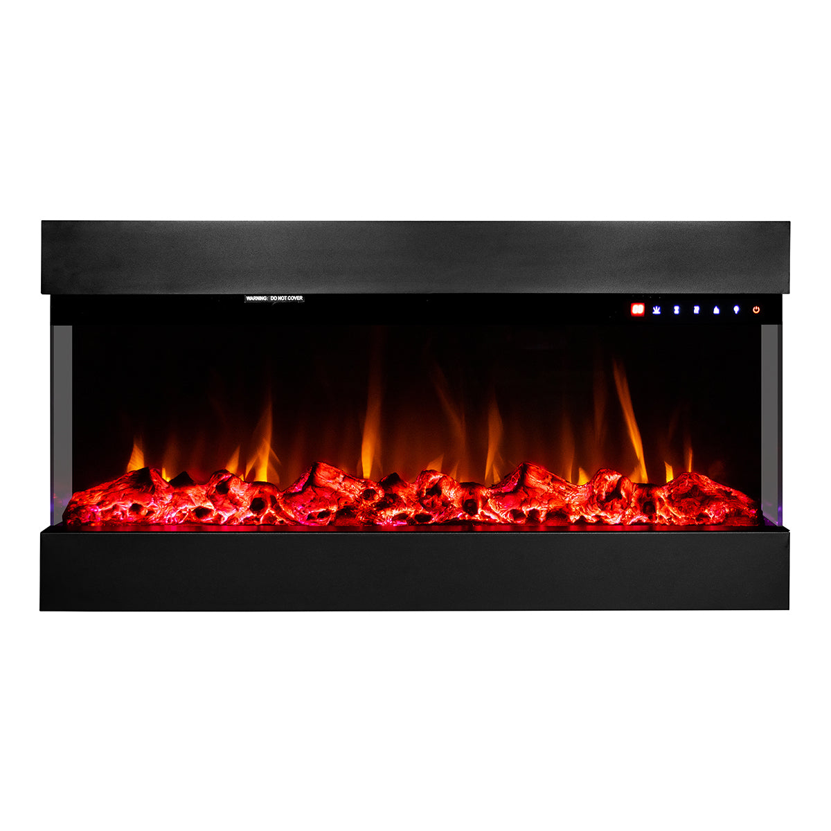 Camino Elettrico da Incasso 48,4x93x20 cm Effetto Fiamma 1500W Dalas