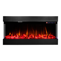 Camino Elettrico da Incasso 48,4x93x20 cm Effetto Fiamma 1500W Dalas