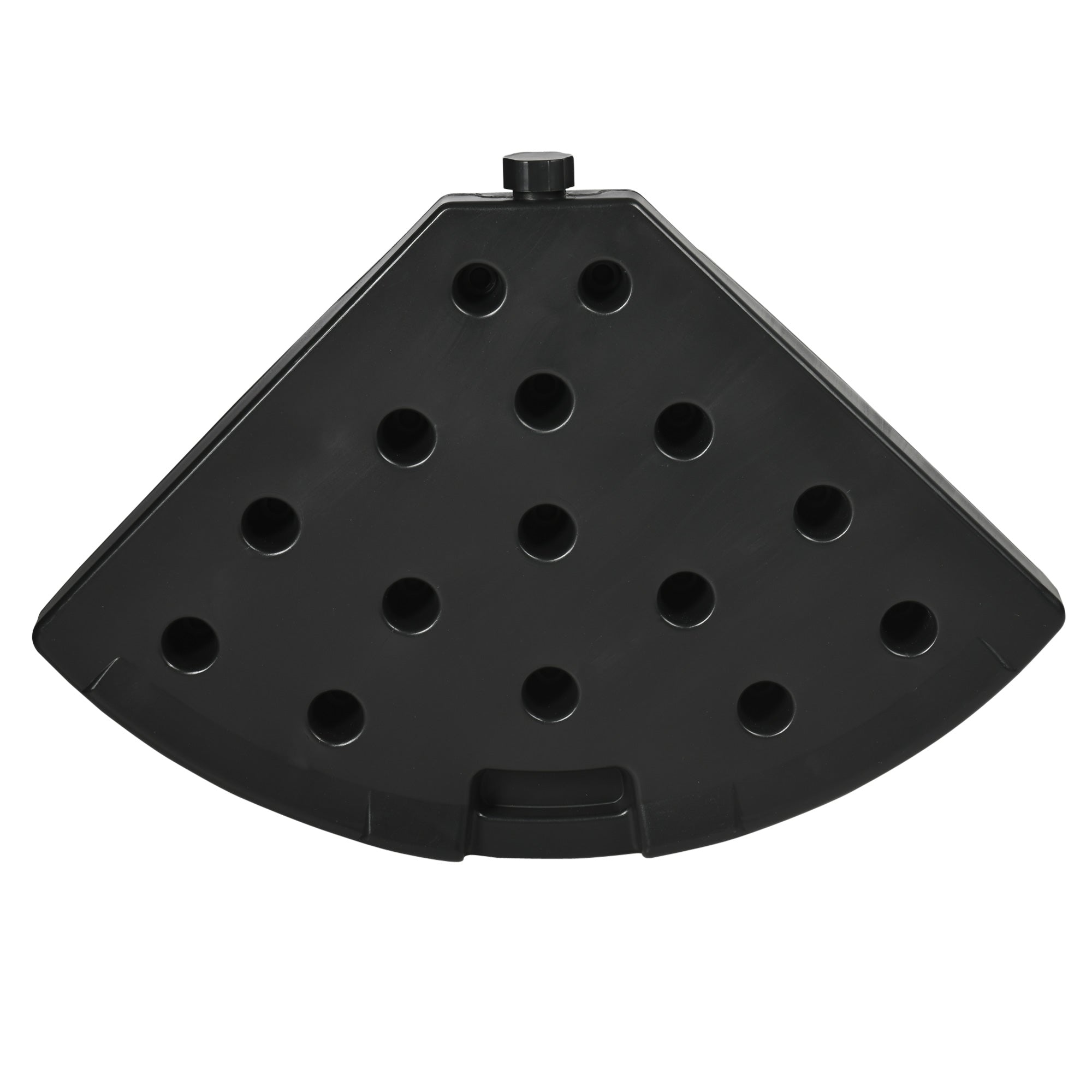 Base per Ombrellone da Giardino Ø100x8 cm in HDPE Nero