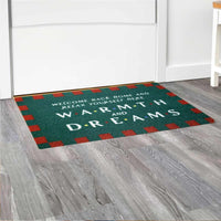 Zerbino Rettangolare in PVC Tappeto per Porta d'Ingresso con Scrittura "Welcome Back Home" 40 x 60 cm