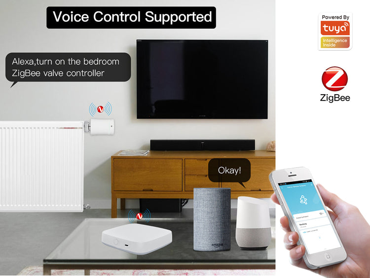 ZigBee 3.0 Gateway Wireless Senza Cavo WiFi ZigBee Hub Bridge APP Tuya Smart Life Collega Fino a 30 Prodotti ZigBee