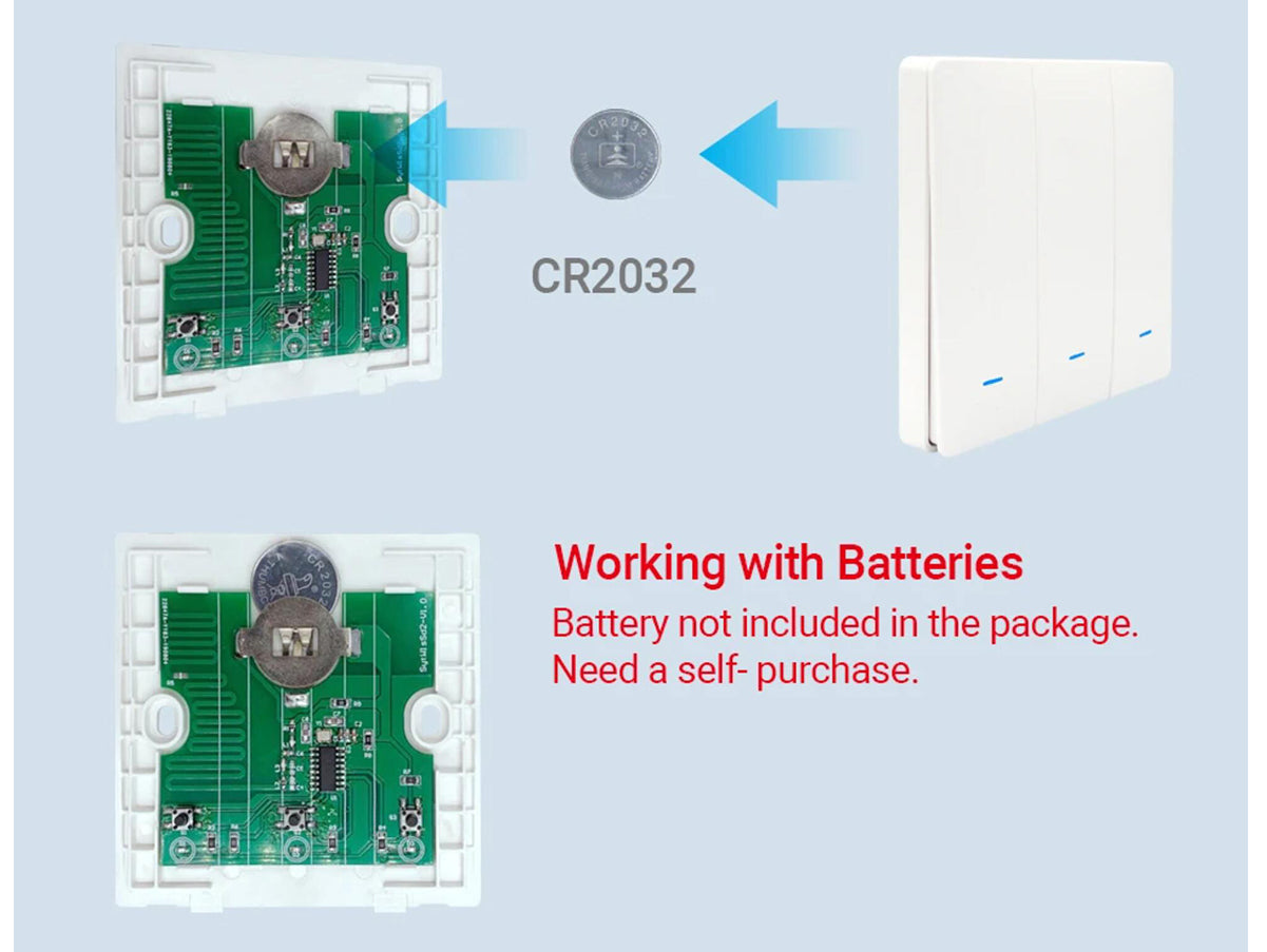 ZigBee Interruttore Wireless 2 Tasti Con 9 Scene Switch App Tuya Alimentazione Con Pile