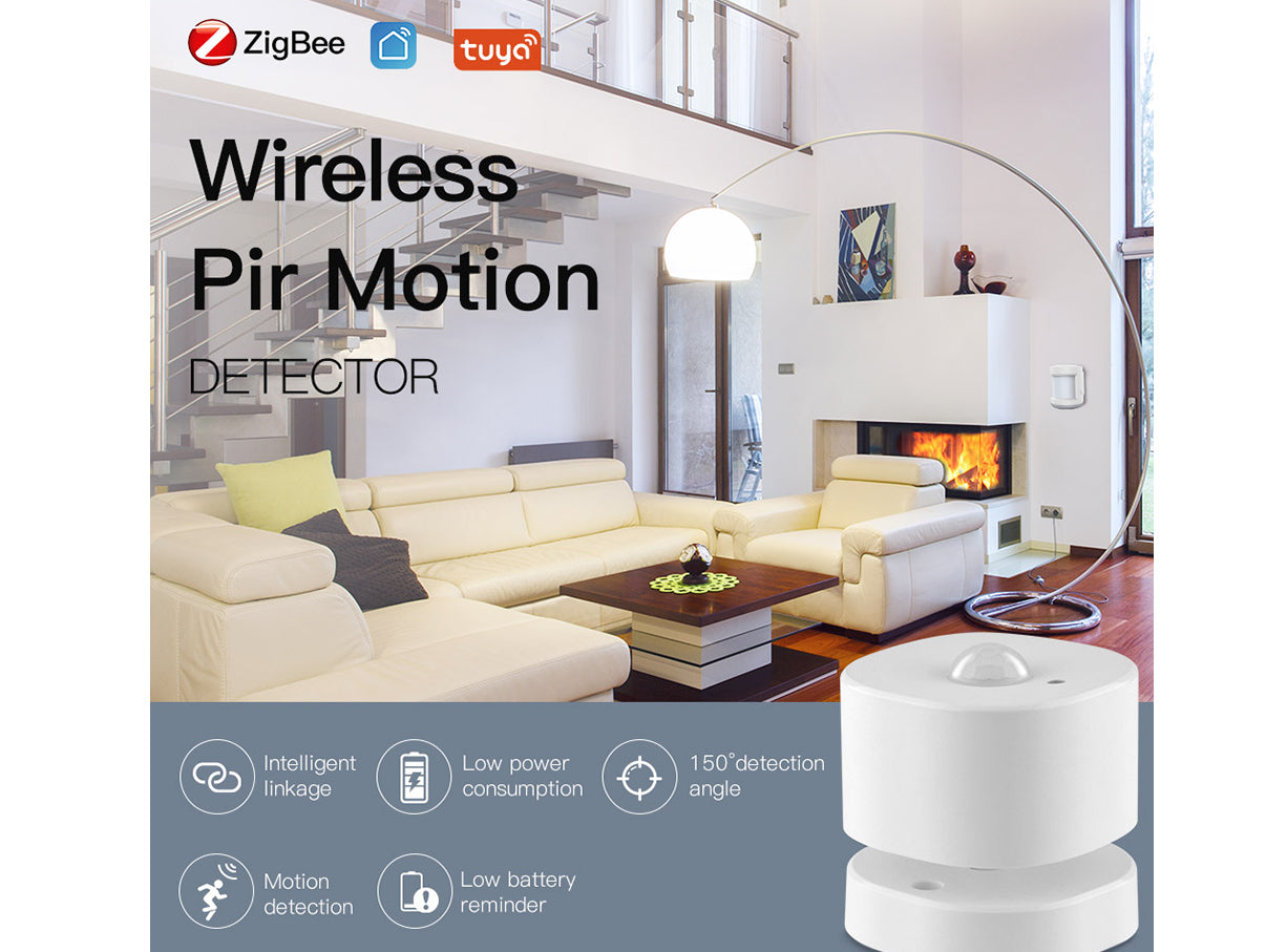 ZigBee Sensore Di Movimento PIR Motion Sensor Rilevatore Infrarossi App Tuya Con Base Snodabile Angolo Largo