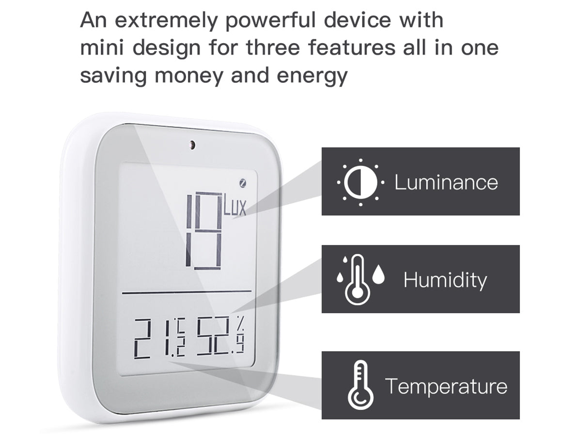 ZigBee Sensore Di Temperatura Umidita e Luce 3 In 1 APP Tuya Piccolo Quadrato