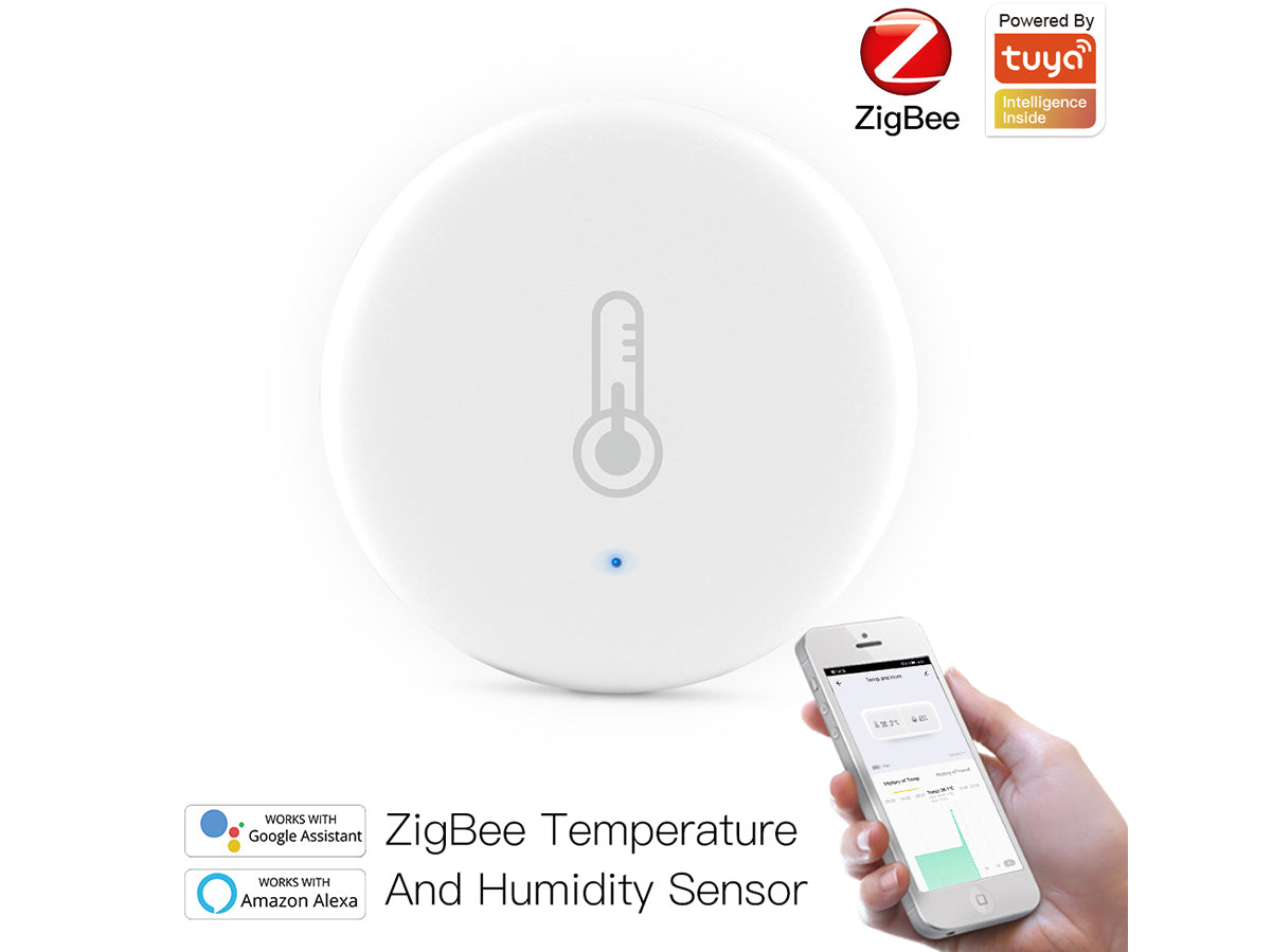 ZigBee Sensore Di Temperatura e Umidita APP Tuya Piccolo e Rotondo