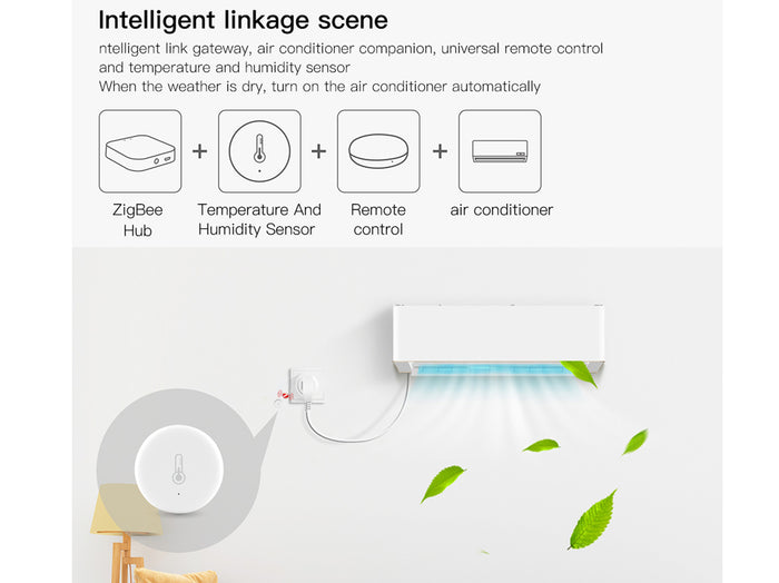 ZigBee Sensore Di Temperatura e Umidita APP Tuya Piccolo e Rotondo