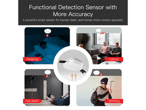 ZigBee Sensore Presenza Persone Con Onda mm Sensibilita Distanza Tempo Ritardo Regolabile Montaggio Da Incasso