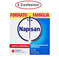 Napisan additivo disinfettante battericida per bucato in polvere confezione da 2 pezzi da 1.2 kg