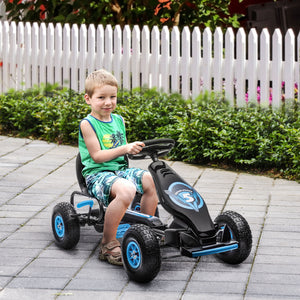 Go-Kart a Pedali per Bambini con Sedile Regolabile Blu