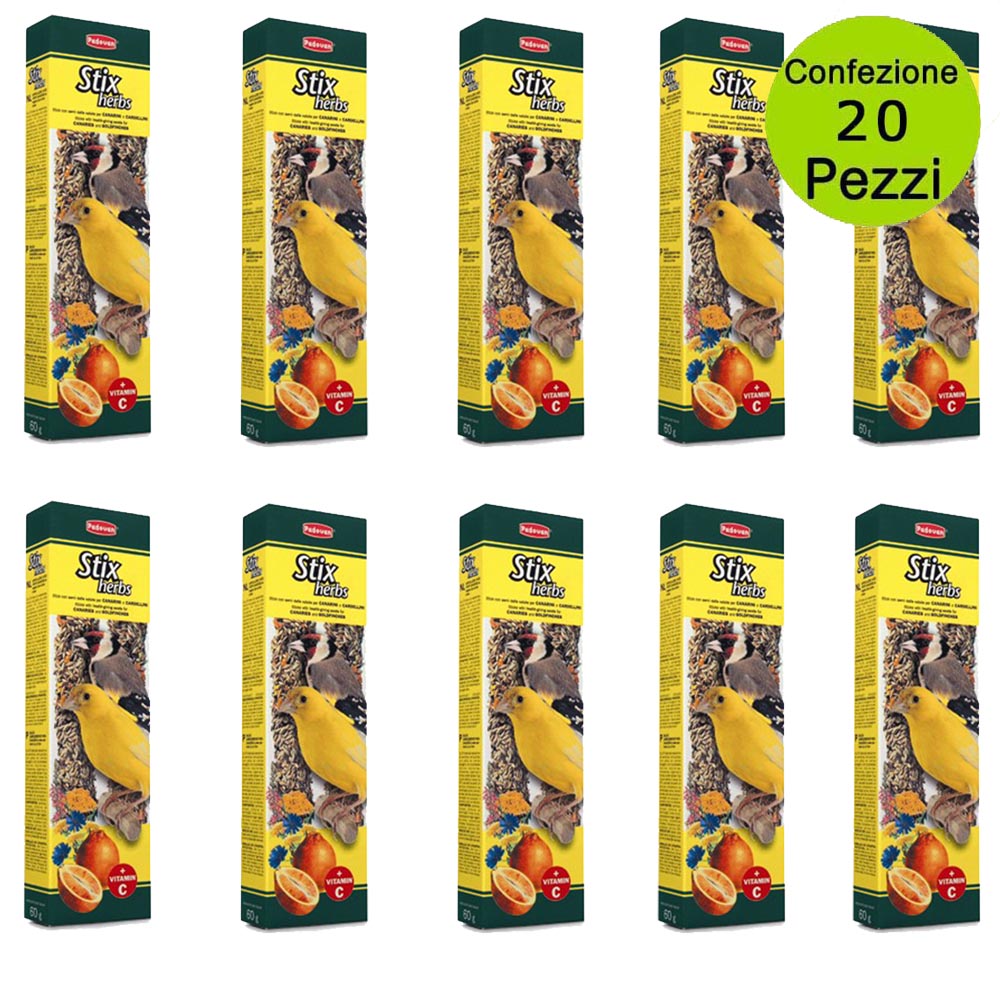 Multipack da 20 stix padovan herbs canarini e cardellini