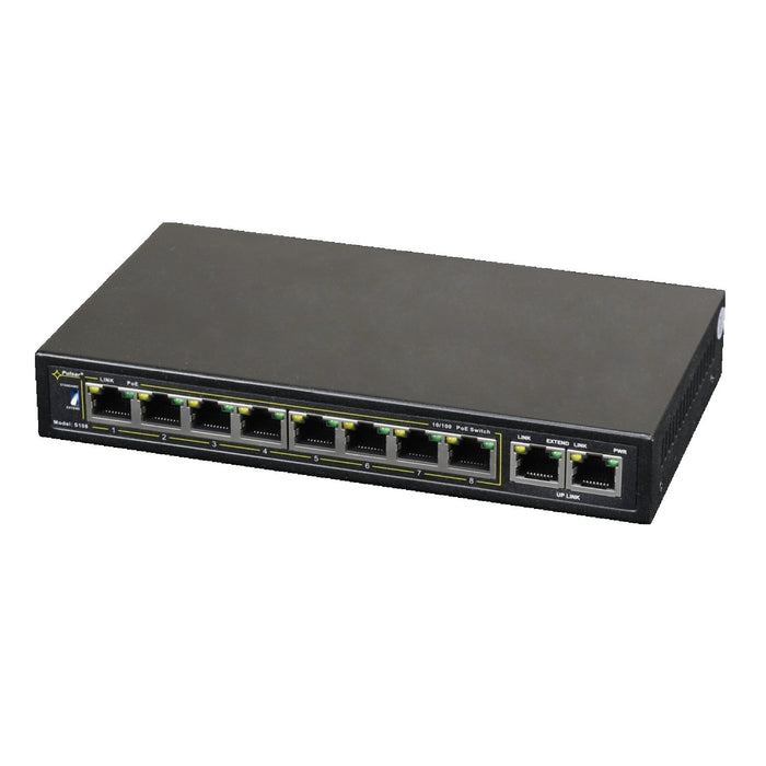 Switch 10 Porte 8x PoE + 2x UPLINK S108 - PULSAR