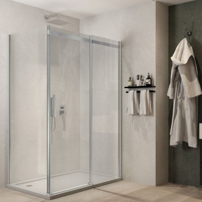 Ix box shower lato fisso calla lf116 cristallo 6 millimetri chrome *** misure 67-69xh195cm trasparente, confezione 1