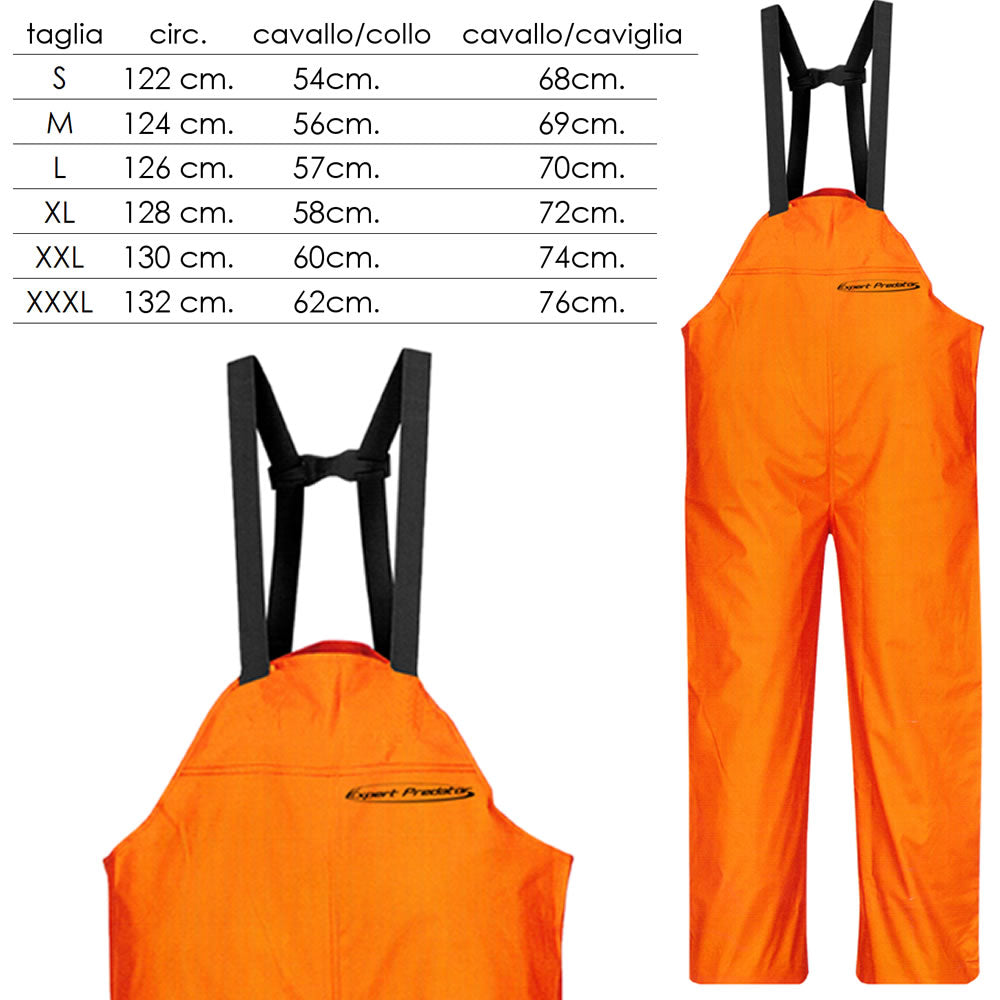 Pantalone in pvc arancio professionale impermeabile taglia xxxl