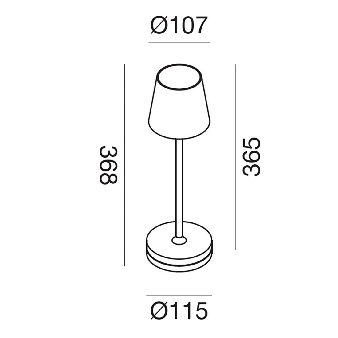 Abat-jour esterno batteria gea led gls041 300lm ip54 marrone lampada tavolo classica base usb touch