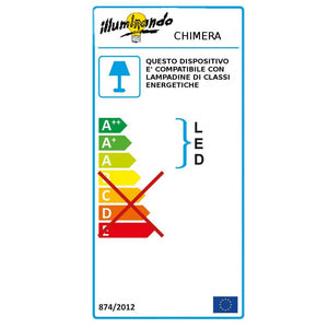 Abat-jour illuminando chimera lu e27 led lampada tavolo moderna metallo bianco cilindro interno