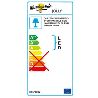 Abat-jour illuminando jolly g e27 led lampada tavolo moderna elegante colorata acrilico interno, colore celeste