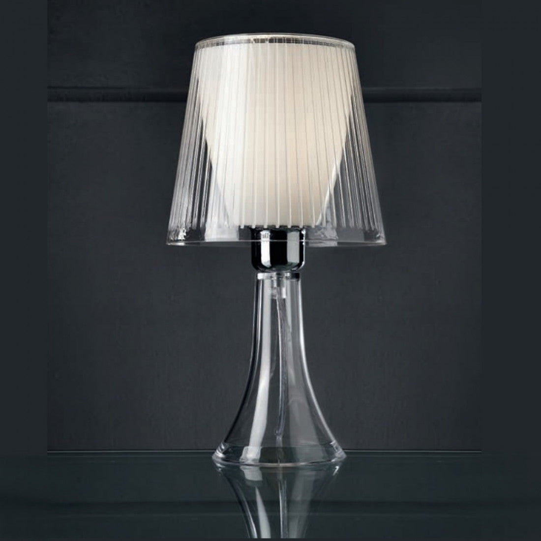 Abat-jour illuminando jolly p e27 led lampada tavolo moderna elegante colorata acrilico, colore trasparente