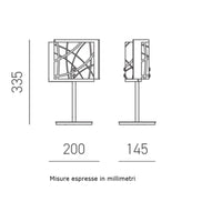 Abat-jour moderna gea luce nereide l e14 led vetro lampada tavolo