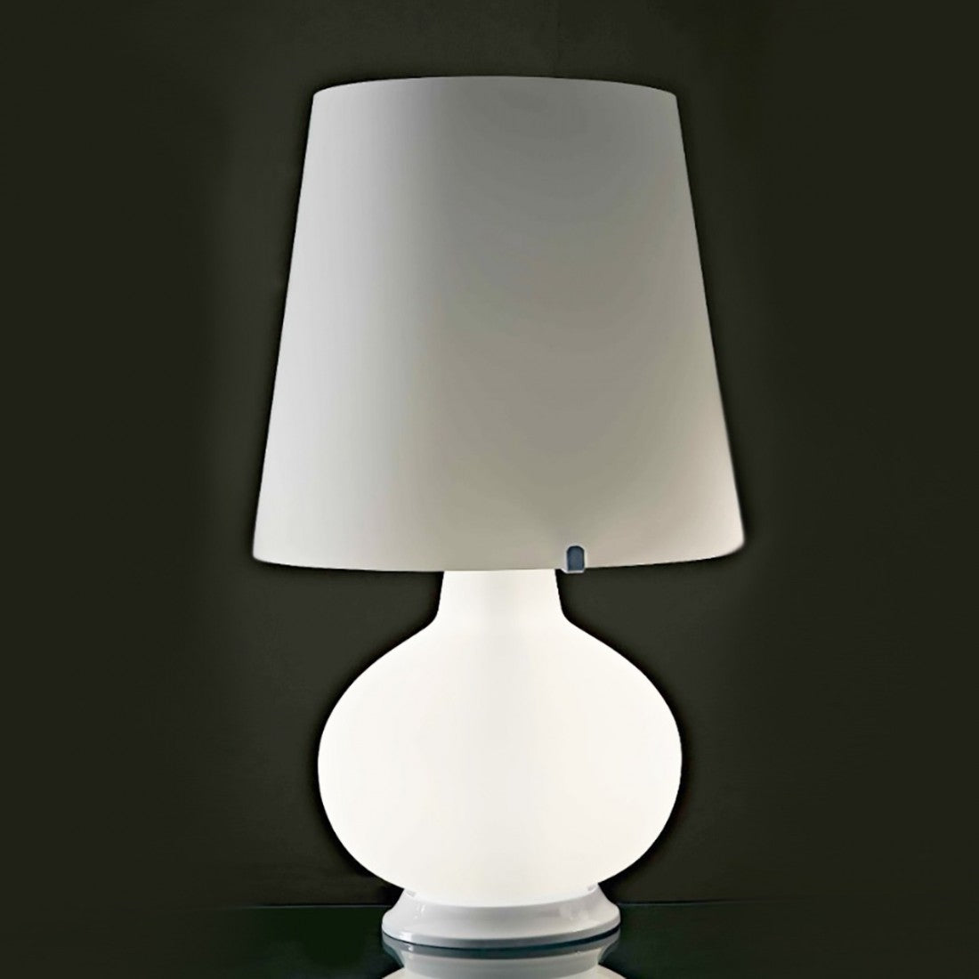 Abat-jour moderna illuminando classic g lampada tavolo metallo vetro paralume bianco interni e14 e27