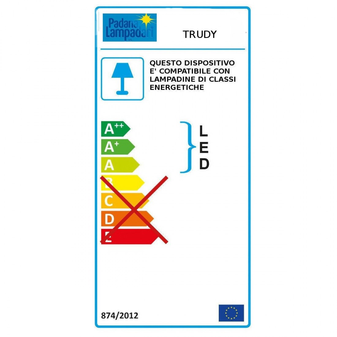 Abat-jour moderna padana lampadari trudy l1 e14 led vetro lampada tavolo, colore cristallo trasparente