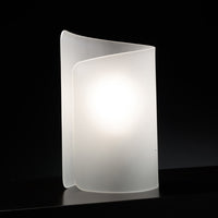 Abat-jour moderna selene illuminazione papiro 0372 053 e27 led vetro lampada tavolo