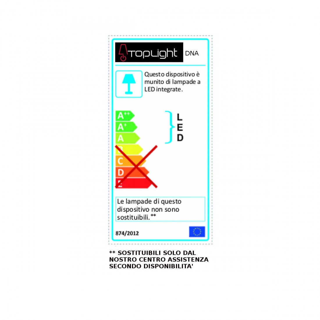 Abat-jour moderna top light dna 1182 p bi led lampada tavolo, finitura metallo gold