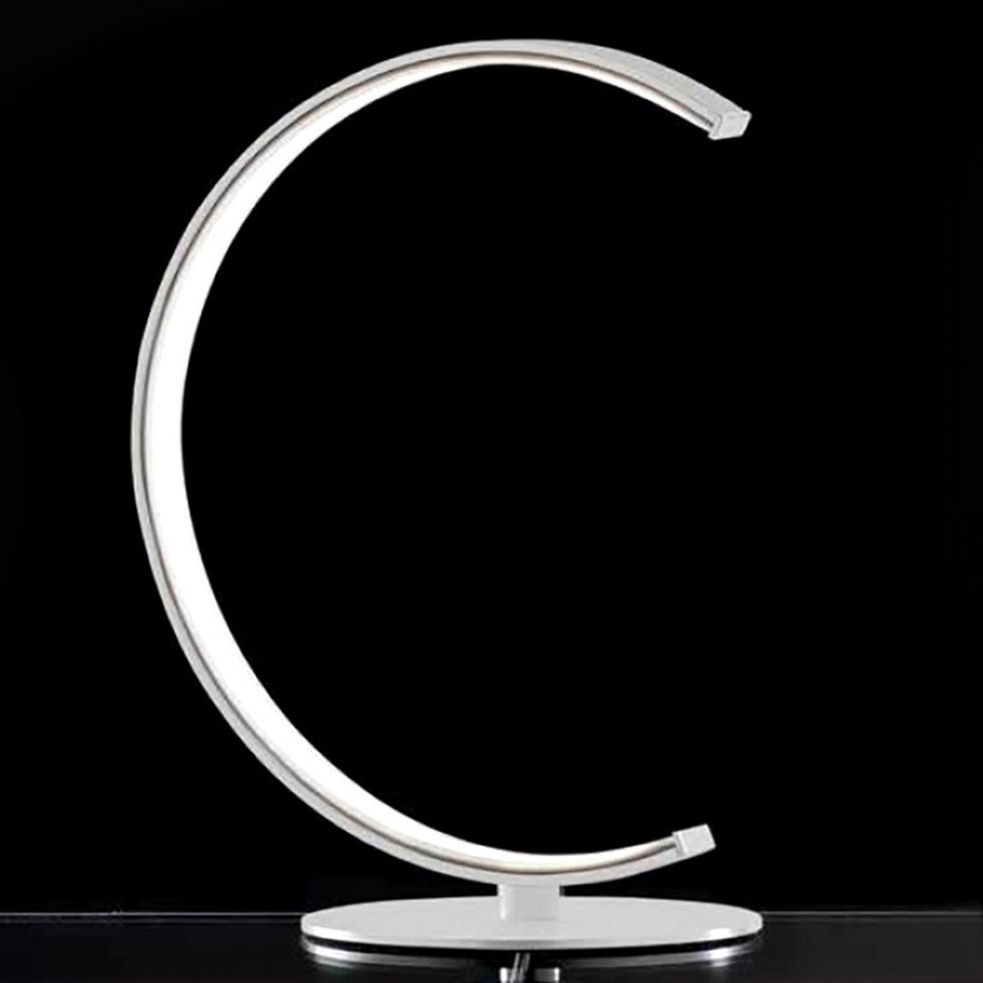 Abat-jours moderni illuminando anelli lu g led lampada tavolo scrivania metallo bianco interno 9w 720lm