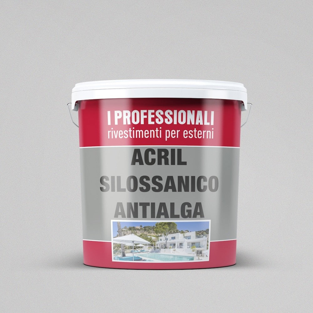 Pittura Murale Acril Silossanico Esterno - Rivestimenti Esterni B600 - Litri 14