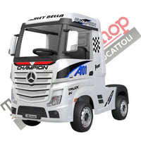 Camion Elettrico per Bambini Truck Mercedes ACTROS 12V Porte Apribili colore Bianco