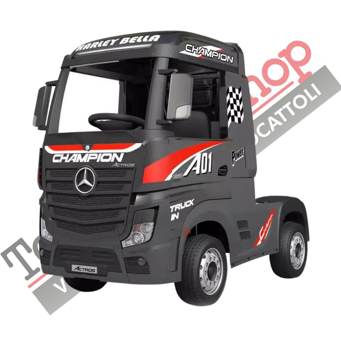 Camion Elettrico per Bambini Truck Mercedes ACTROS 12V Porte Apribili colore Nero