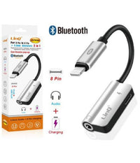 Adattatore 2in1 Da 8 Pin A Lightning + Jack 3,5mm Audio Bluetooth Ricarica Av9044         