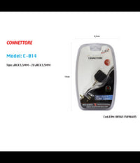 Adattatore Connettore Cavo Jack 3.5 Audio Stereo Cuffie Ipod Mp3 Maxtech C-014         