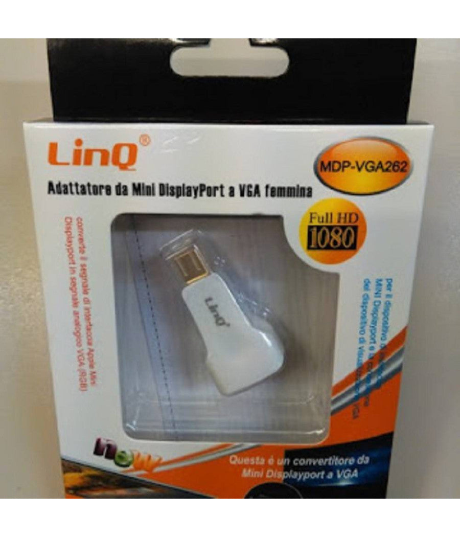 Adattatore Da Mini Displayport Maschio A Vga Femmina Convertitore 1080p Mdp-vga262         