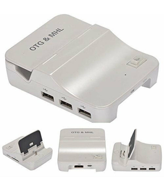 Adattatore Om-102 Otg E Mhl A Hdmi Hdtv Lettore 3 Usb + Interruttore Microusb         