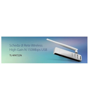 Adattatore Usb Wireless N 150mbps, Antenna Esterna 4 Dbi Ad Alto Guadagno Wps         