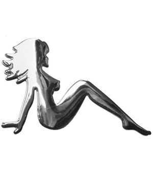 Adesivo 3d In Metallo Cromato Per Auto Figura Stemma Donna Angelo Sexy Sticker         