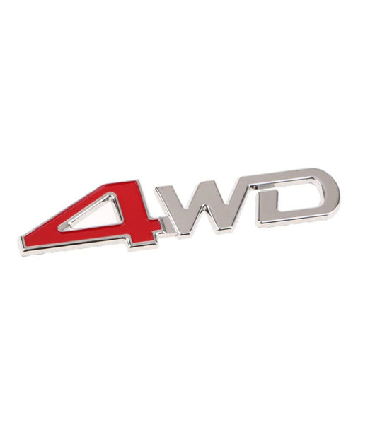 Adesivo Decorazione 3d In Metallo Cromato Per Auto Figura Stemma 4wd Sticker         